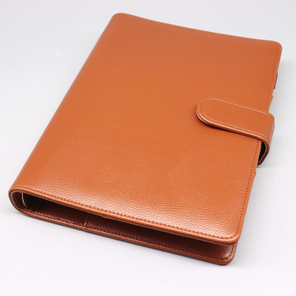Caderno Fichario Binder A5 com Argola Dourada--Marrom(Só Capa)(Imperfeito)