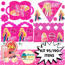 KIT LEMBRANCINHAS DE FESTA COM 95/190 ITENS TEMA: BARBIE C/SEM NOME- ENVIO RÁPIDO!!!