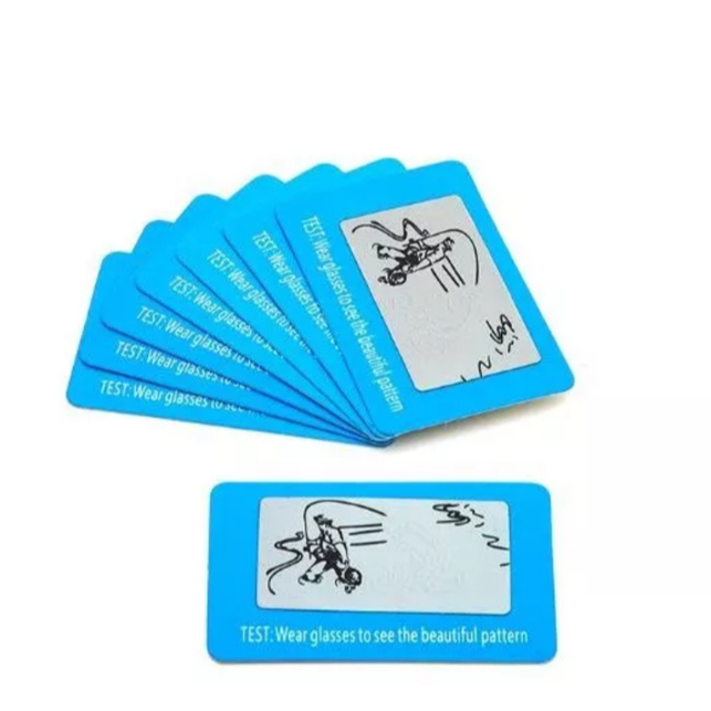 Cartão Teste Para Determinar Lente De Óculos Polarizado Nova