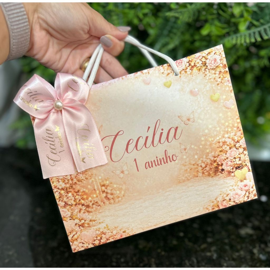 Sacolinha Surpresa Personalizada Jardim do Amor | Lembrancinhas | Festa Aniversário | Lancheirinha