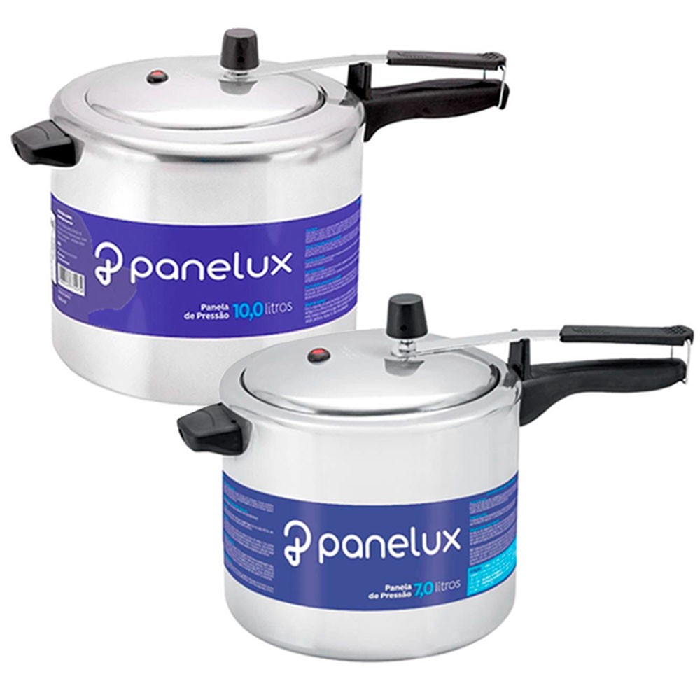 Kit de Panelas de Pressão 7 e 10 Lts Panelux Classic Polida