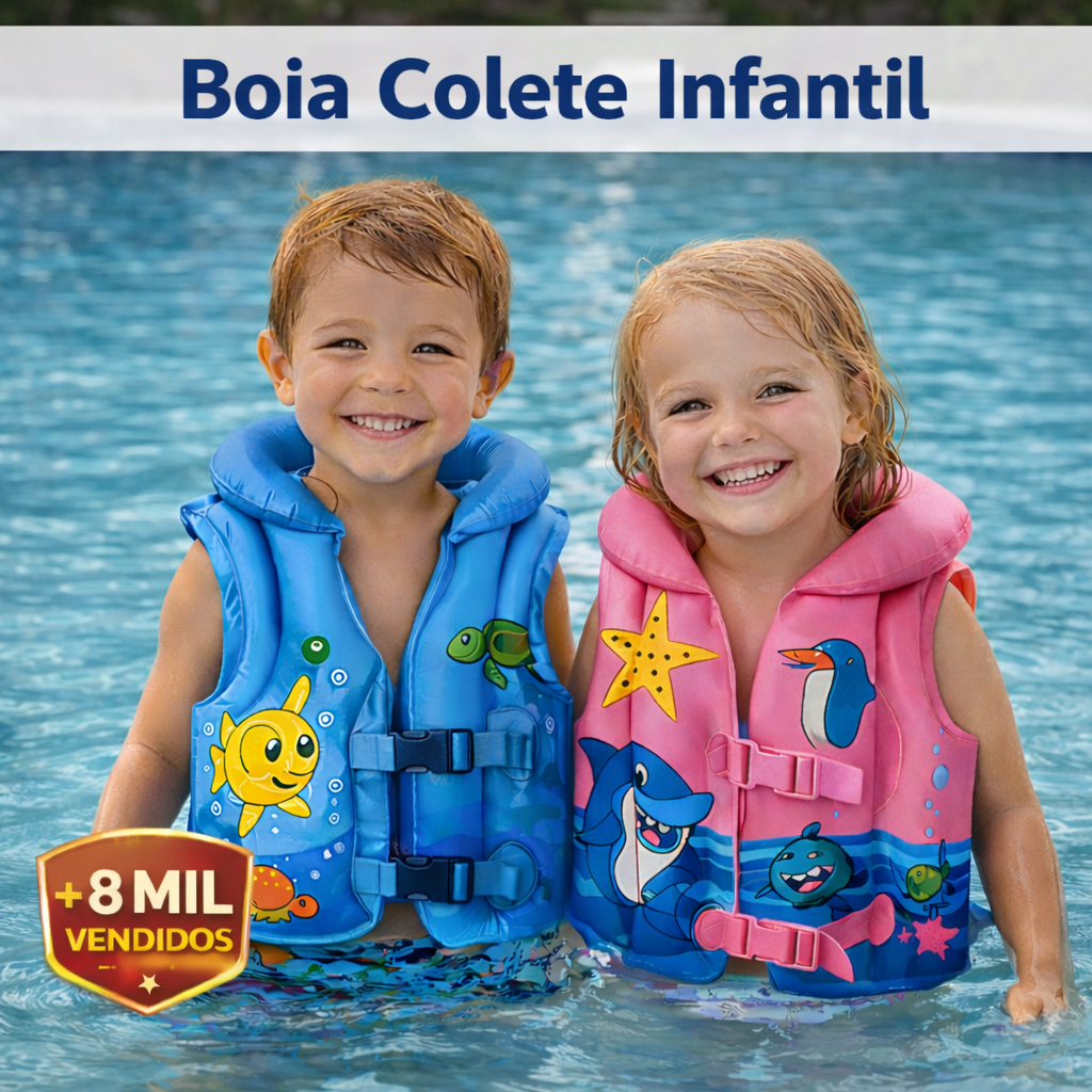 Boia Infantil Colete 3 Tamanhos Inflável Brinquedo Piscina Praia Lago