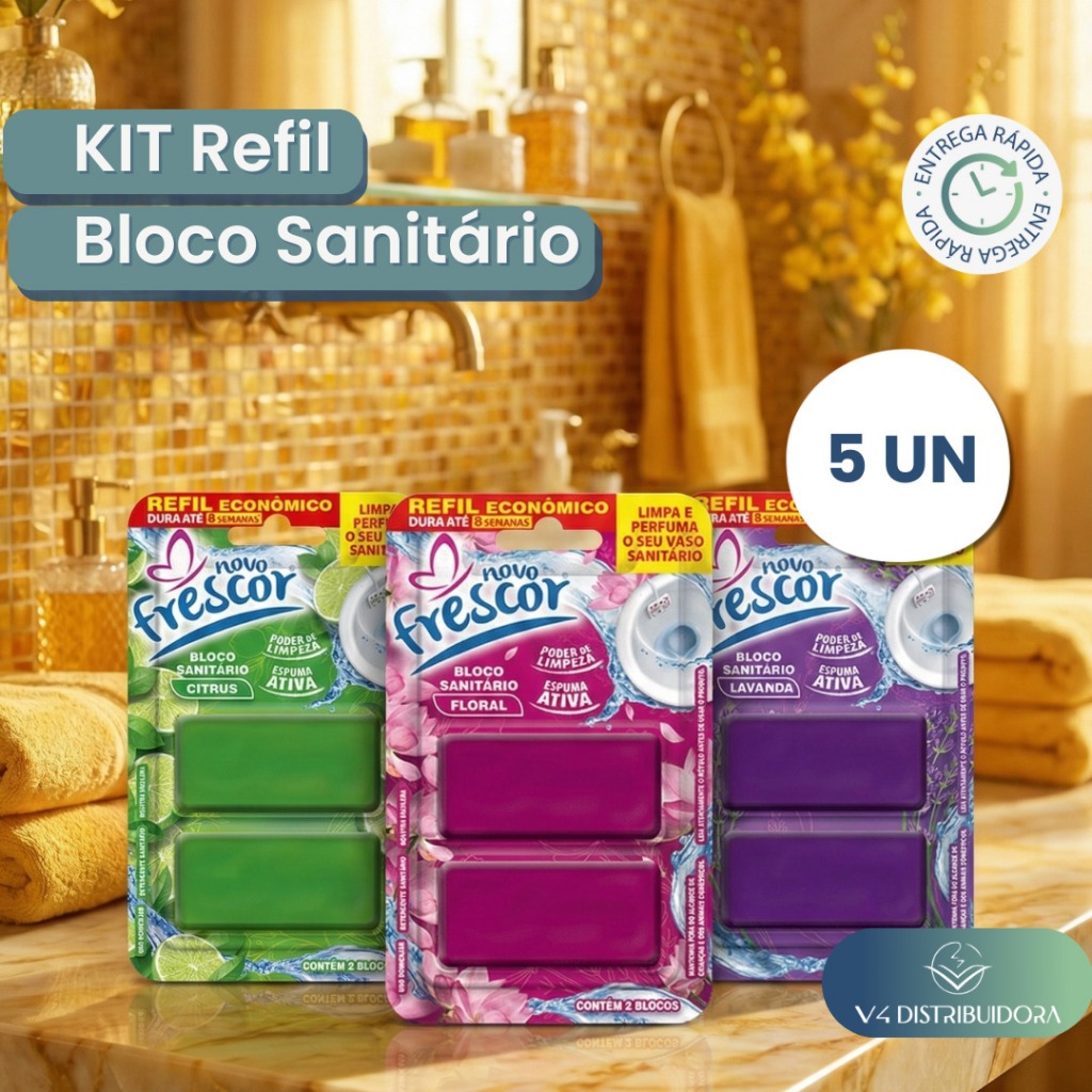 Leve Mais por Menos: 10 Blocos Novo Frescor (5 Refis) – Máxima Economia
