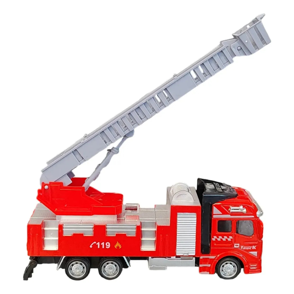 Carrinho De Bombeiro Brinquedo Caminhão Viatura Policial Carro Miniatura Vermelho Carrinho Brinquedinho Viatura