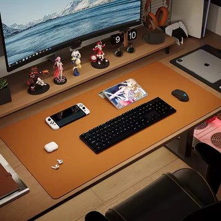 MousePad DeskPad Couro Borda Costurada Tapete Mesa Grande Escritório Home Office…