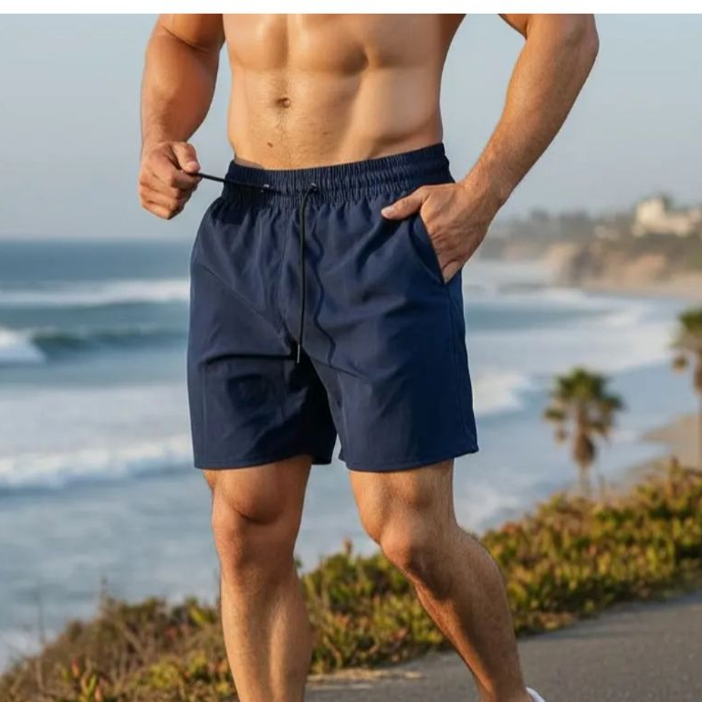 Bermuda Masculina Tactel com Elastano Ideal pra Academia Corrida Dia a Dia Com Bolso Estilo Casual Verão