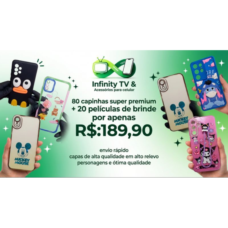 80 Capinhas PREMIUM + 20 películas 3D de brinde | Capinhas de PERSONAGENS | Capas personalizadas | CAPINHAS STITCH |