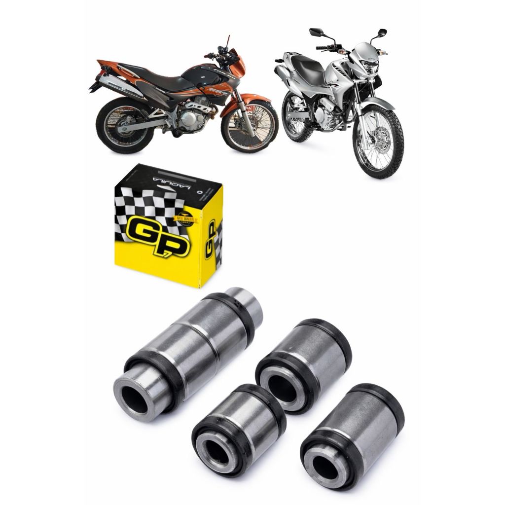 BUCHA AMORTECEDOR TRASEIRO (KIT 17 PCS) GP7 NX 400 FALCON 1998 99 2000 01 02 03 04 05 06 2007 08 09 10 11 12 13 14 2015