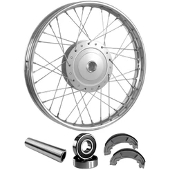 Roda Dianteira Raiada 4mm Honda Pop 100 Pop 110 Tambor + Lona/Rolamento/Espaçador