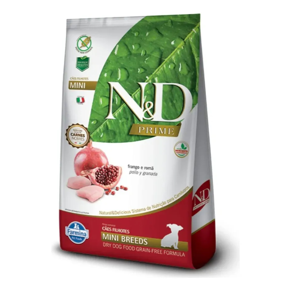 Ração N&d Prime Filhote Raças Pequenas Frango Romã 0,8kg