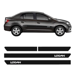 Jogo Friso Lateral Renault Logan Todos 4 Portas C/ Nome