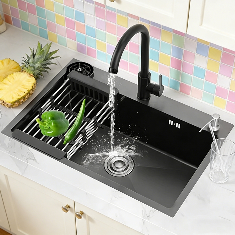 Kit Cuba Cozinha Gourmet Pia Aço Inox 304 Acessórios 60x42CM Torneira Gourmet Pia Cozinha - Miniatura 3