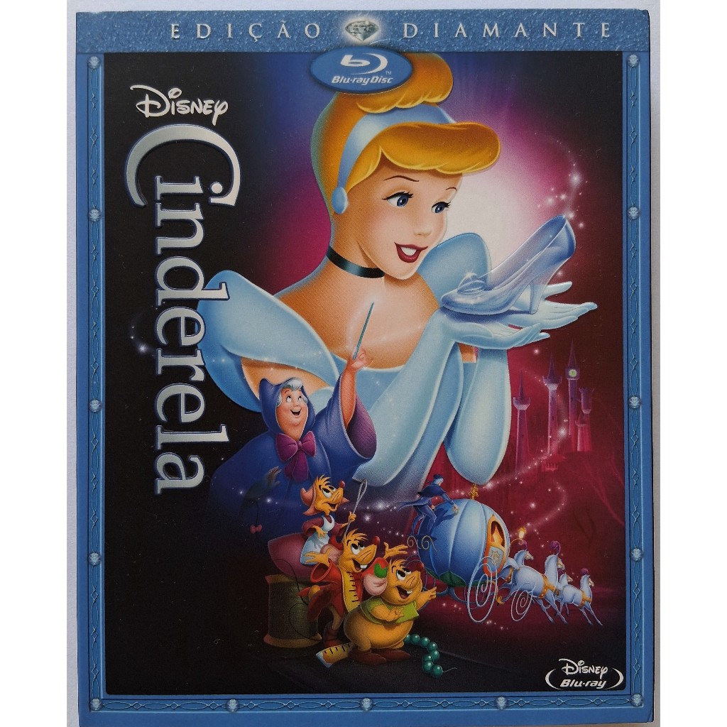 Blu-ray Cinderela Disney Edição Diamante com Luva
