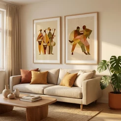 Quadro Decorativo Sala Quadros Decorativos Quarto Kit 2 Quadros Moldura Brasilidades Capoeira Afro