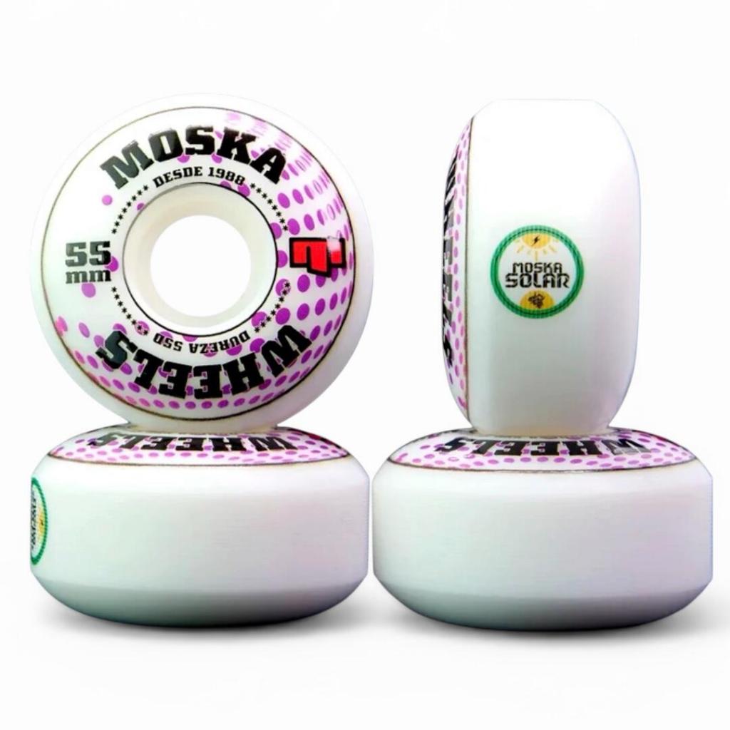 Roda De Skate Moska 55mm Branca 55D 101a  Street Original