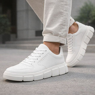 Tenis Masculino Casual sneakers Moderno Branco Sola Alta Tratorada Lançamento