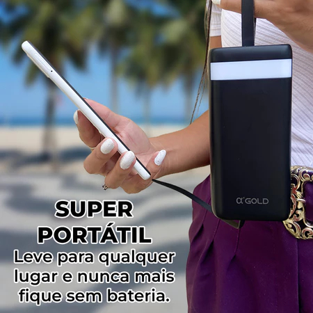 H‘maston YD-06 carregador portátil power bank 20000Mah Com luz de energia LED Com cabo iphone tipo c