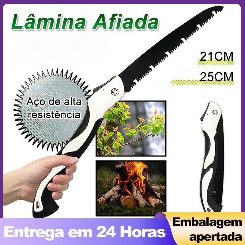 Serra Dobrável para Podar Jardinagem Cortar Galho Árvore Acampar Retificado em Três Lados 25cm em Oferta na Shopee