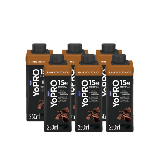 Kit 6 YoPRO Bebida Láctea UHT Choco 15g de proteínas 250ml — imagem 1