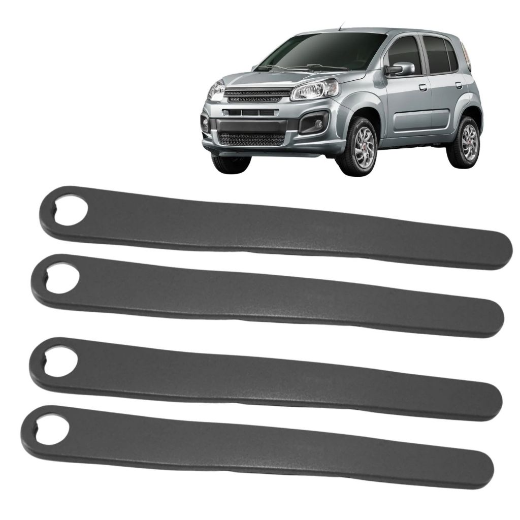 Kit com 4 Molduras Puxador Vidro Manual Uno Vivace 2010 a 2015