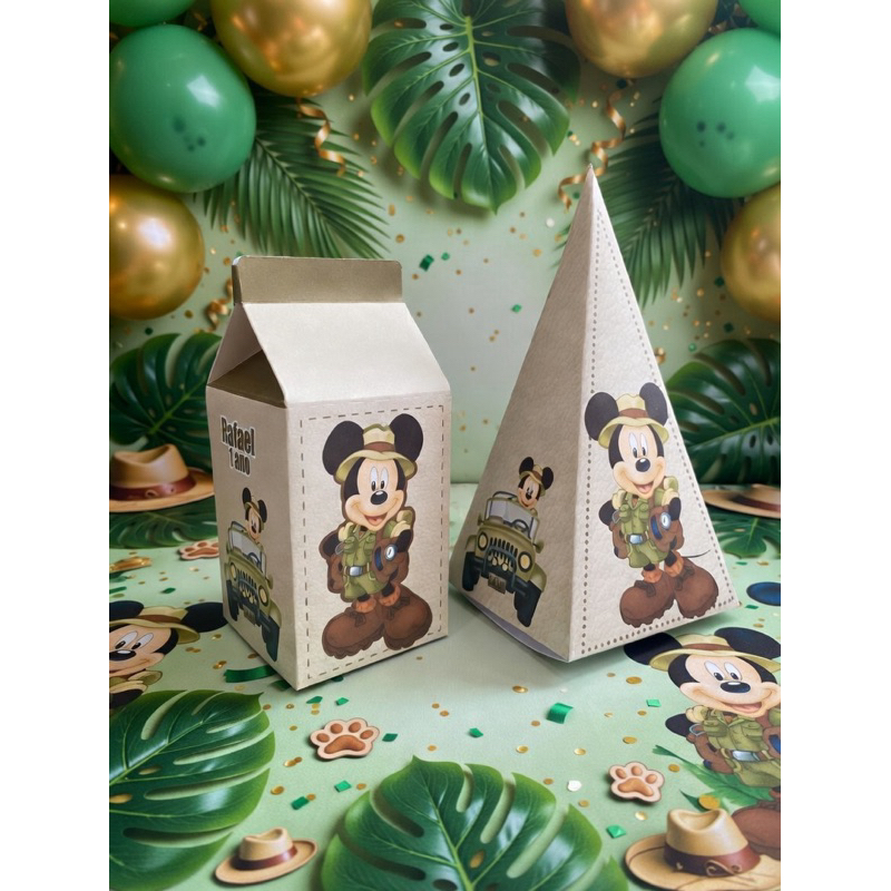 20 Lembrancinha Mickey Safari- mickey savana -