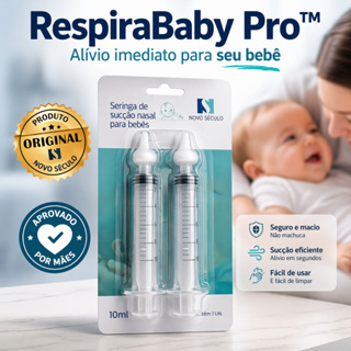 Aspirador Nasal Bebê Sucção RespiraBaby Pro™ Desentupidor Nariz Infantil em Oferta na Shopee