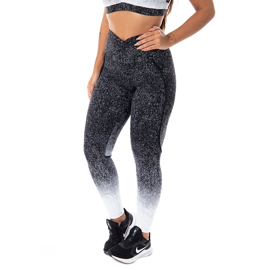 Calça Legging Feminina Fitness Academia Empina Bumbum Jacquard Poliamida Degradê Orbis
