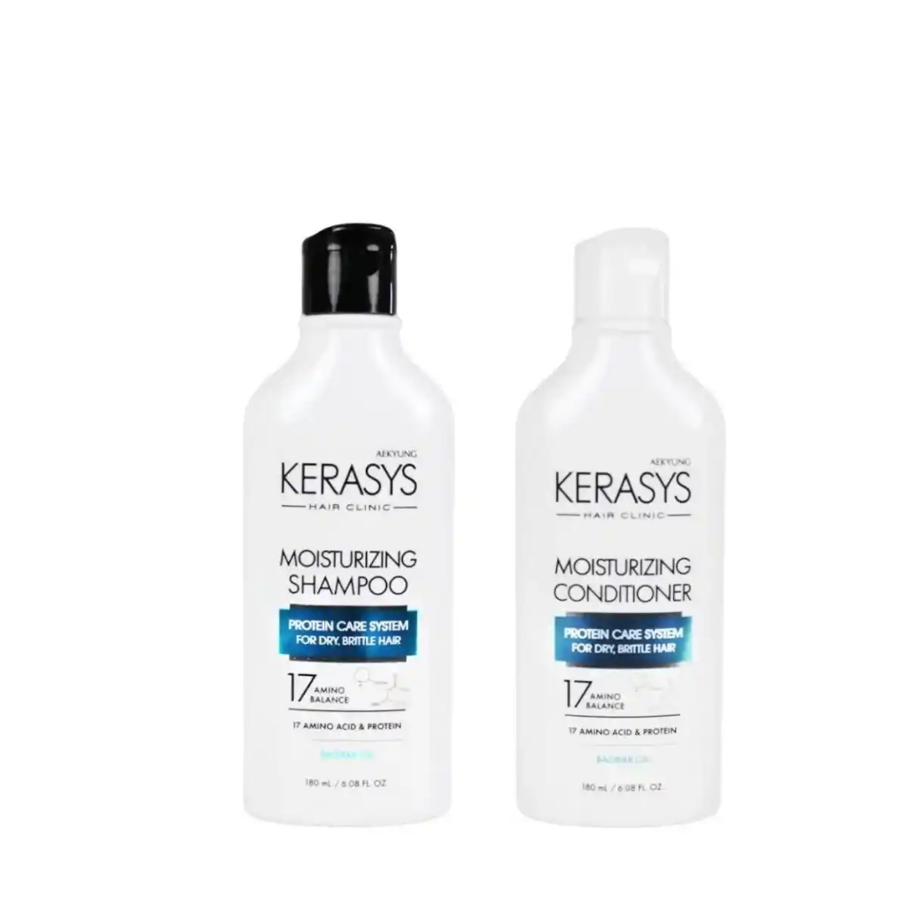Kerasys Kit Moisturizing Duo Pequeno Shampoo + Condicionador de Hidratação 180 ML