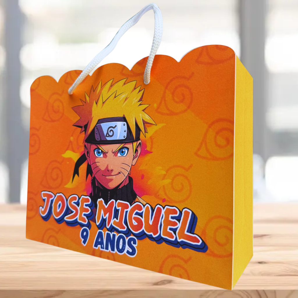 Sacolinha Personalizada Naruto | Lembrancinha | Mimo | Aniversário | Surpresa | Pegue e Monte