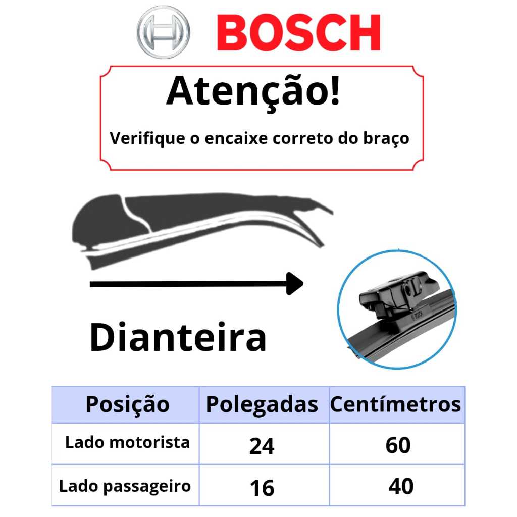 Palheta Limpador Original Bosch Grand Siena 2012 A 2021 — imagem 2 de 2