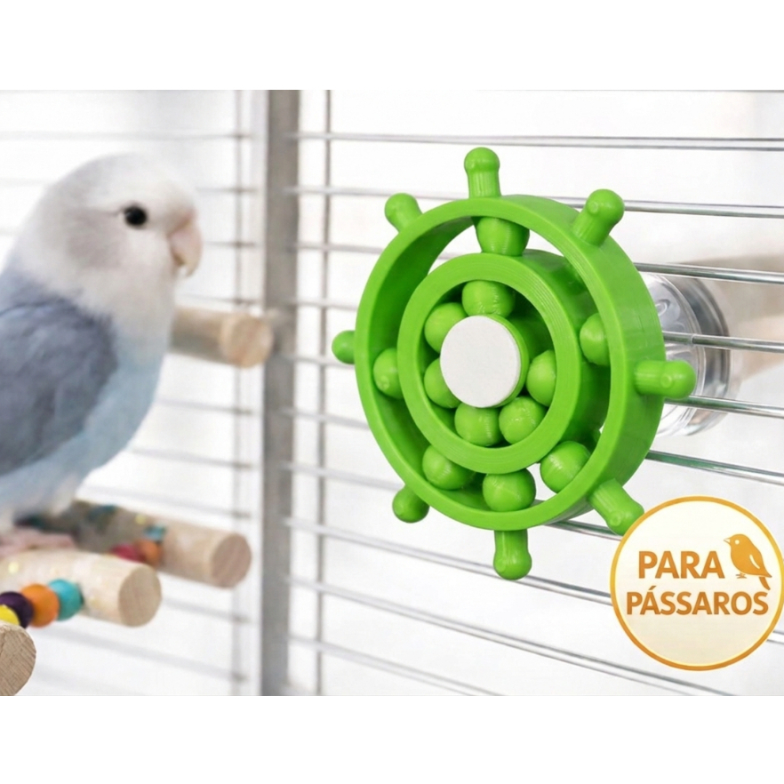 Disco Giratório Interativo – Brinquedo Educativo para Aves, Periquitos, Calopsitas e Agapornis