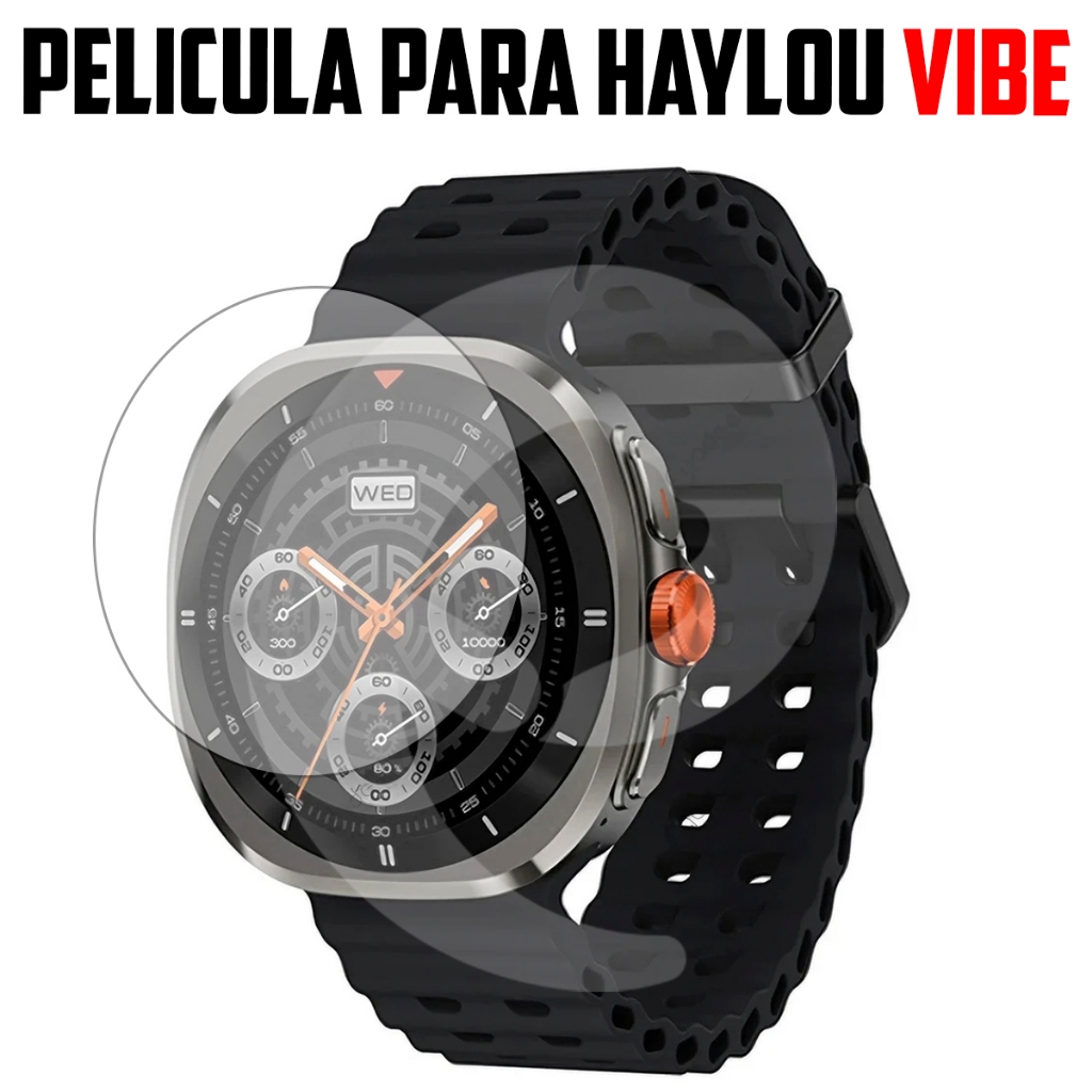 Película para Smartwatch Haylou Vibe LS30 de vidro temperado Proteção de Tela