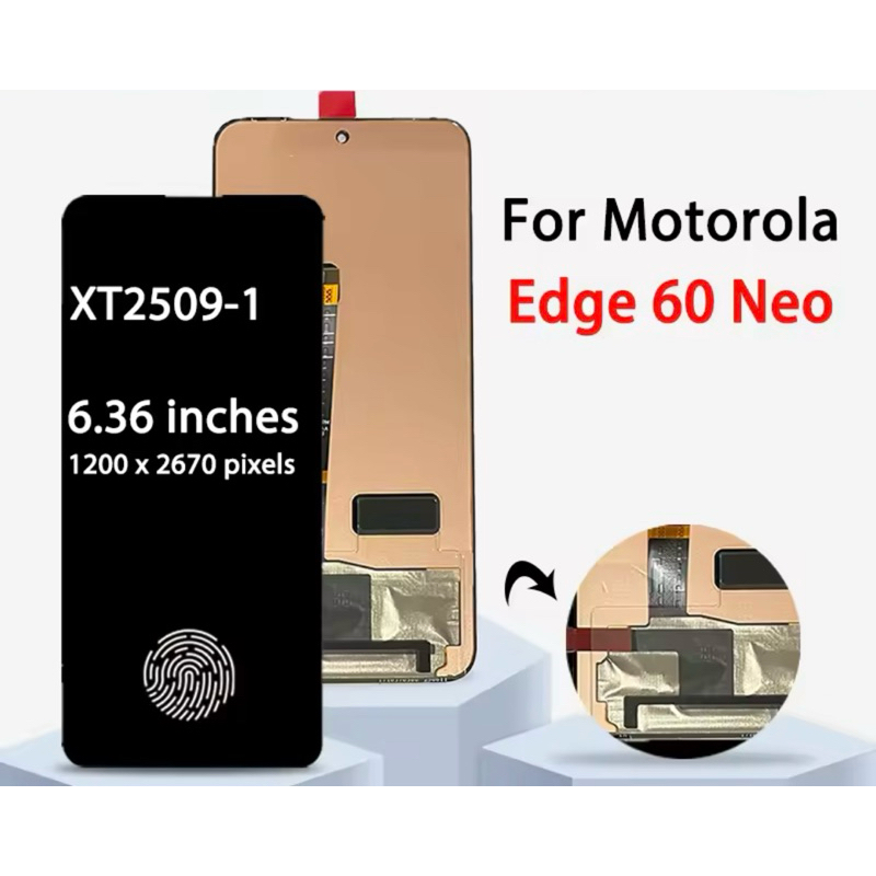 Tela Frontal Touch Compatível Motorola Edge 60 Neo LCD XT2509-1 Amoled 120 HZ + 