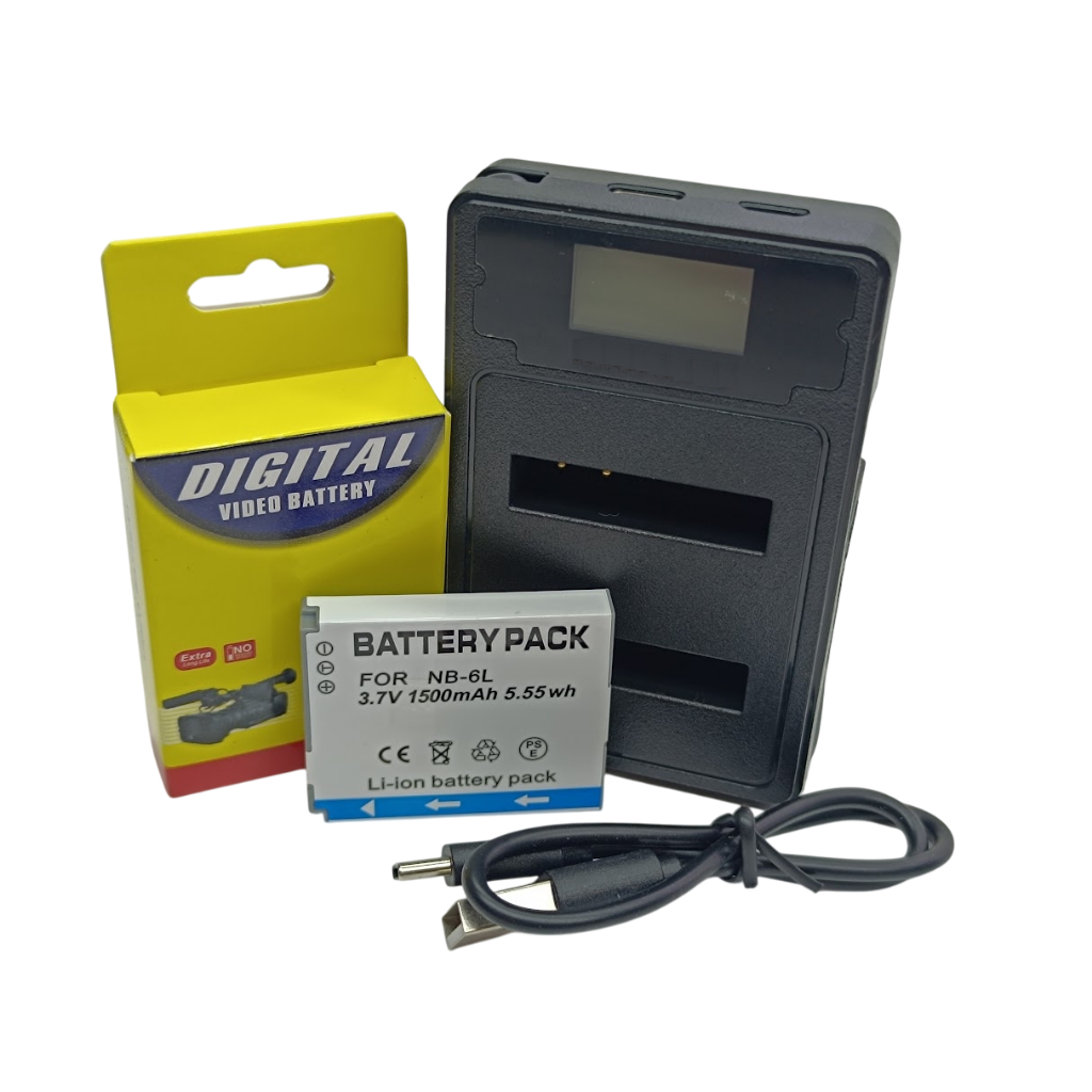 Carregador usb + Bateria Nb-6lh pra Canon Sx600 Sx530 Sx520 Sx710 Sx700 S95