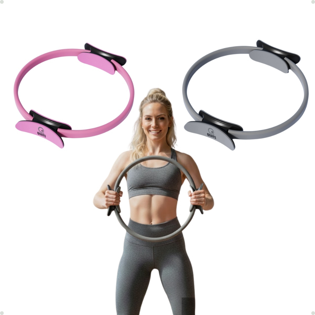 Anel Pilates Yoga Aro Tonificador Fitness para Pernas, Glúteos, Braços e Abdômen Exercícios, Alongamento, Treino