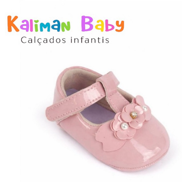 Sapatilha Recém Nascido Feminina Bebê Batizado Confortável Sola Macia Promoção
