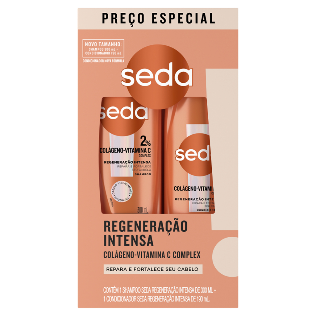 Kit Seda Colágeno+Vitamina C Shampoo 300ml + Condicionador 190ml