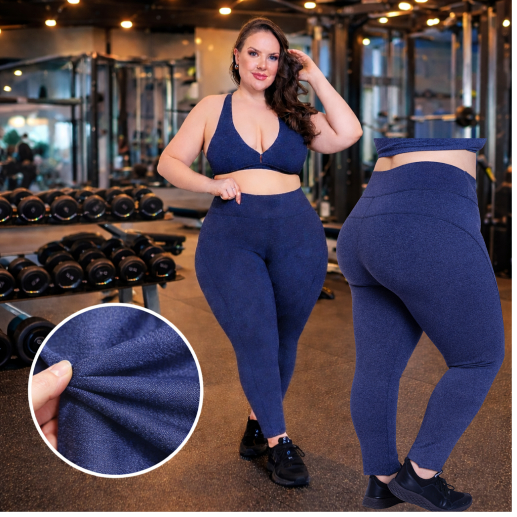 Legging Academia Plus Size Modeladora Zero Transparência, Alta Compressão e Super Conforto lançamento2026**