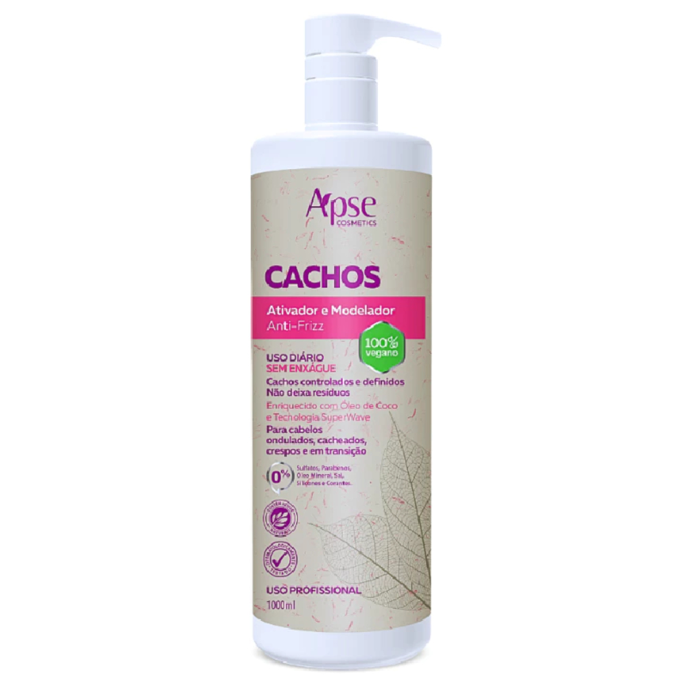 Ativador Modelador de Cachos Apse Creme de Pentear 1 litro Anti Frizz
