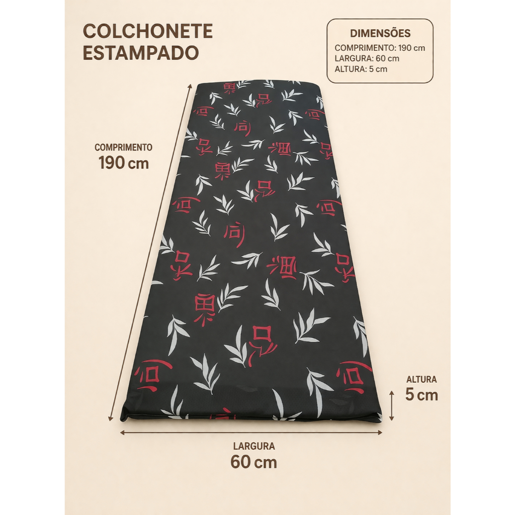 Colchonete Solteiro 190x60x5cm Confortável Para Dormir Viagem Acampamento-envio imediato