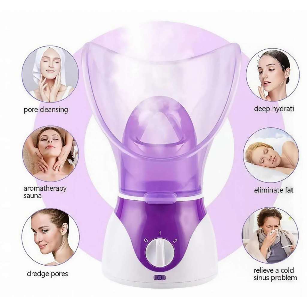 Rosto Vapor Pele Facial Sauna Pulverizador Profundo E Umidificador Medida Limpar Névoa Capa Com Copo