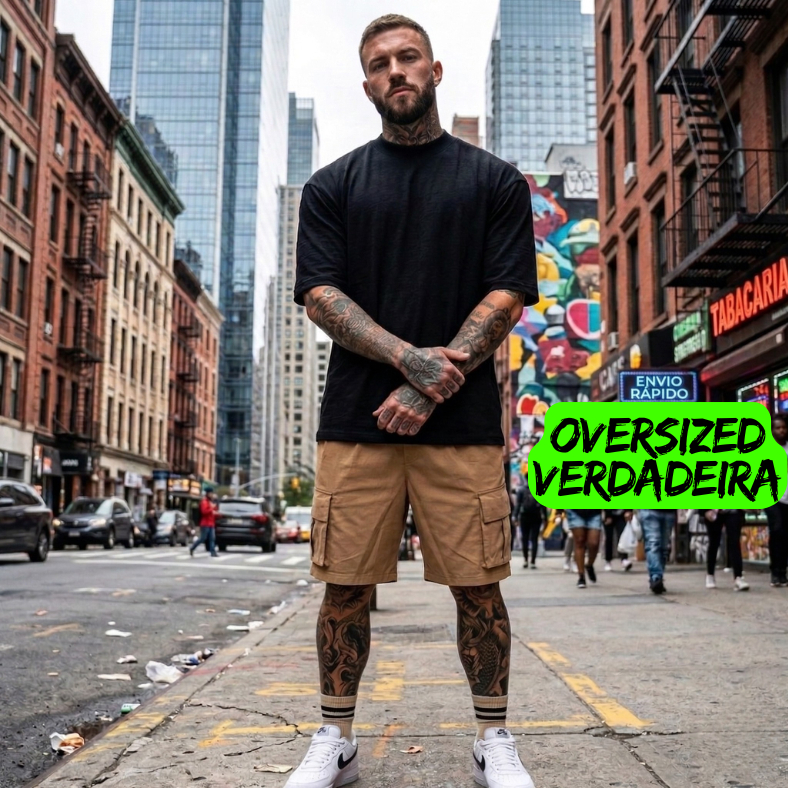 Camiseta Oversized Para Treino E Casual 100% Algodão Fio 30