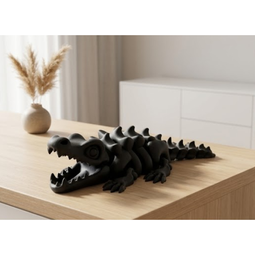Crocodilo Articulado "Croc-Art" – Edição de Design Contemporâneo