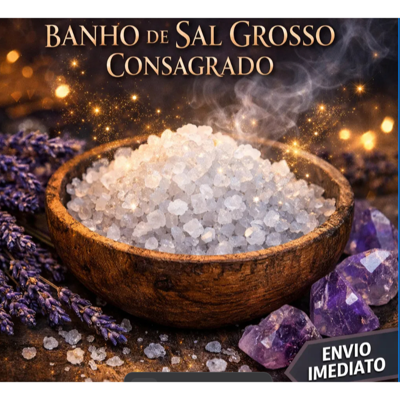 SAL GROSSO CONSAGRADO PARA BANHO E RITUAIS UMBANDA  LIMP ENERGÉTICA DESCARREGO PURIFICAÇÃO  PROTEÇÃO