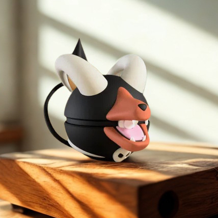 Pokebola Houndoom – Impressão 3D • Colecionável • PLA Biodegradável • Alta Qualidade - Pokemon