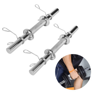 Halter Barra Maciça 40cm Cromada Com Presilha Para Treino De Musculação E Academia