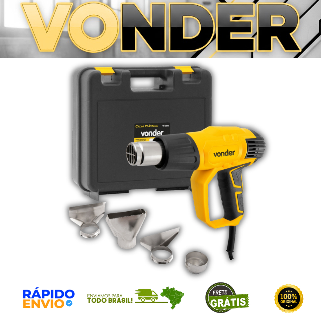 Soprador Térmico Vonder 2000W Com Maleta Plástica Para Transporte Oferta Resistente Original