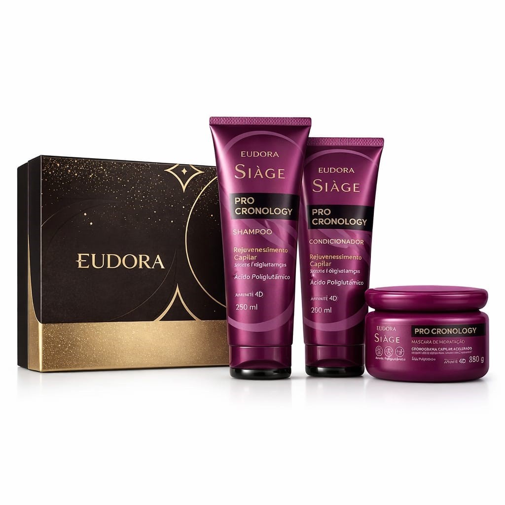 Kit Eudora Siàge Pro Cronology Shampoo 250ml + Condicionador 200ml + Máscara 250g