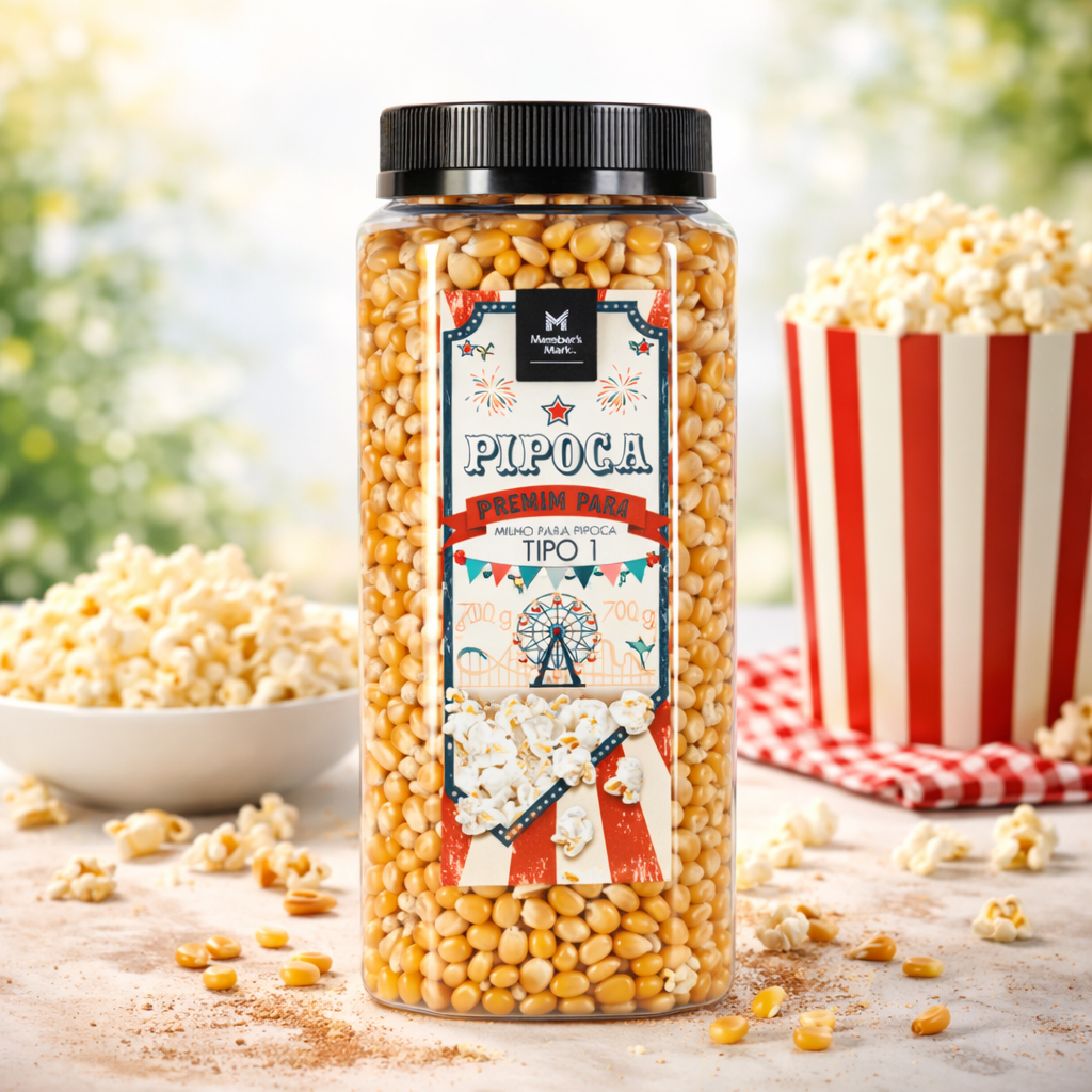 Milho para Pipoca Premium Members Mark 700g – Alto Rendimento e Grãos Selecionados