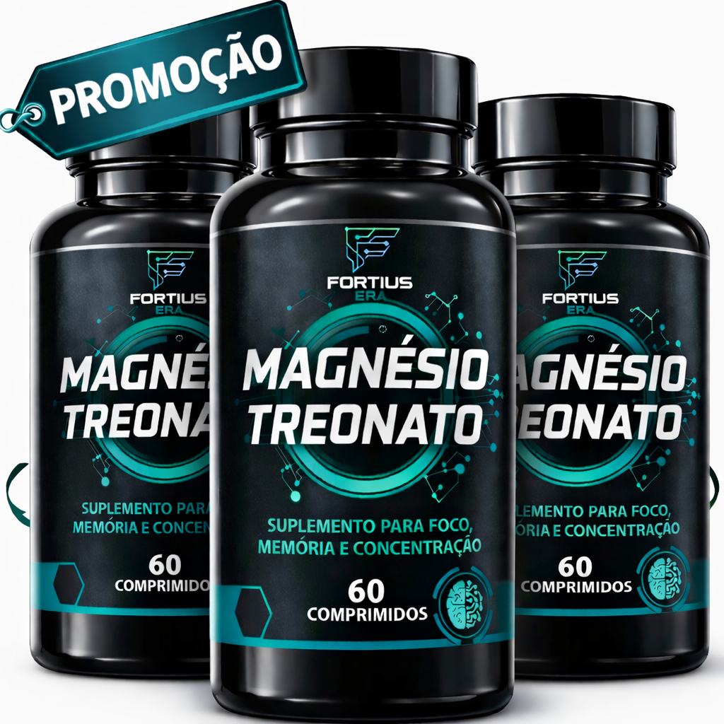 03 Treonato de Magnésio com Treonina ALTA ABSORÇÃO -  (  KIT PARA 03 MESES USO  )